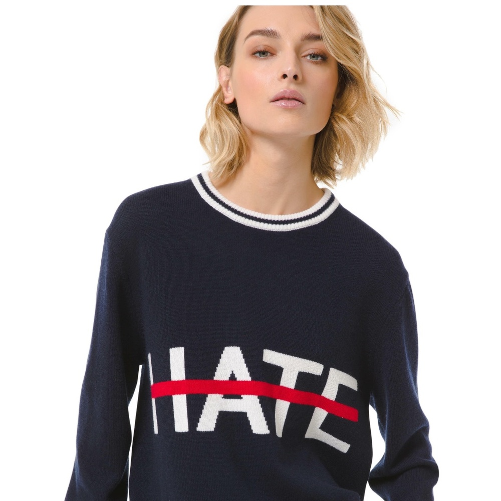 NWT Michael Kors Collection No Hate Cashmere Sweater